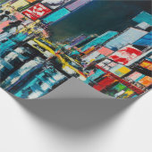 "New York" oil painting, a night view of New York, Cadeaupapier (Hoek)