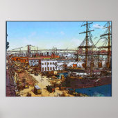 New York, Old Harbour Poster (Voorkant)
