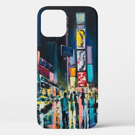 'New York' olieschilderij, een nachtelijk uitzicht Case-Mate iPhone Case (Achterkant)