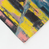 'New York' olieschilderij, een nachtelijk uitzicht Fleece Deken (Hoek)