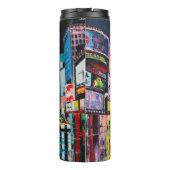 'New York' olieschilderij, een nachtelijk uitzicht Thermosbeker (Achterkant)