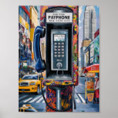 New York openbare betaaltelefoon,  betalen telefoo Poster (Voorkant)