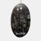 New York Ornament, gepersonaliseerd New York Souve Keramisch Ornament (Rechts)