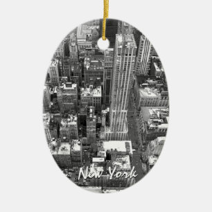 New York Ornament, gepersonaliseerd New York Souve Keramisch Ornament