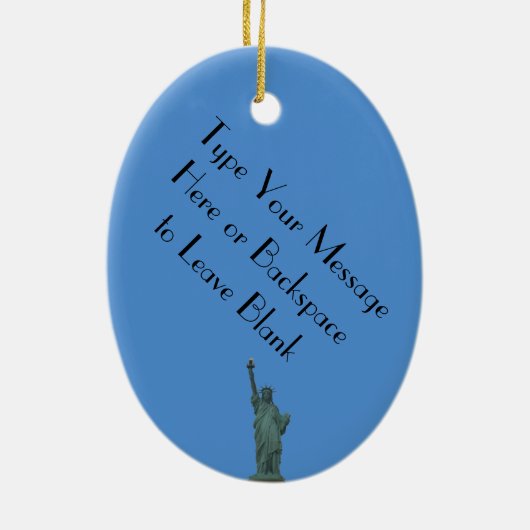 New York Ornament Personalized Souvenir Decoration (Achterkant)