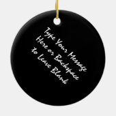 New York Ornament Personalized Souvenir Decoration (Achterkant)