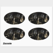 New York Oval Sticker (Vel)