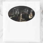 New York Oval Sticker (Tas)