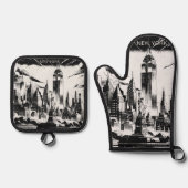 New York Ovenwant & Pannenlap Set (Voorkant)