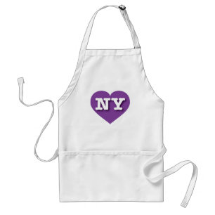 New York Paars Heart - Ik hou van NY Standaard Schort
