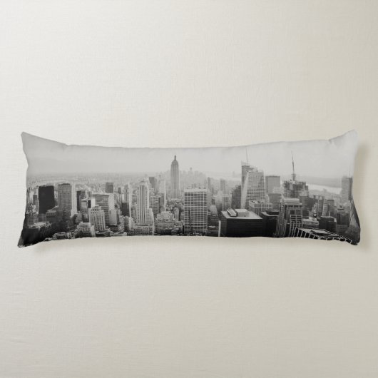 New York Panoramic Skyline Lichaamskussen (Voorkant)