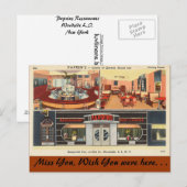New York, Paprins Restaurant Bar Lounge, Woodside Briefkaart (Voorkant / Achterkant)