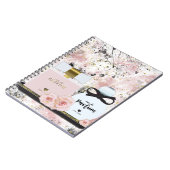 New York Parfum Flessen Goud & Blush Roze Rozen Notitieboek (Linkerzijde)