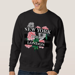 New York Paris Londen wacht op mijn grafische ontw Trui