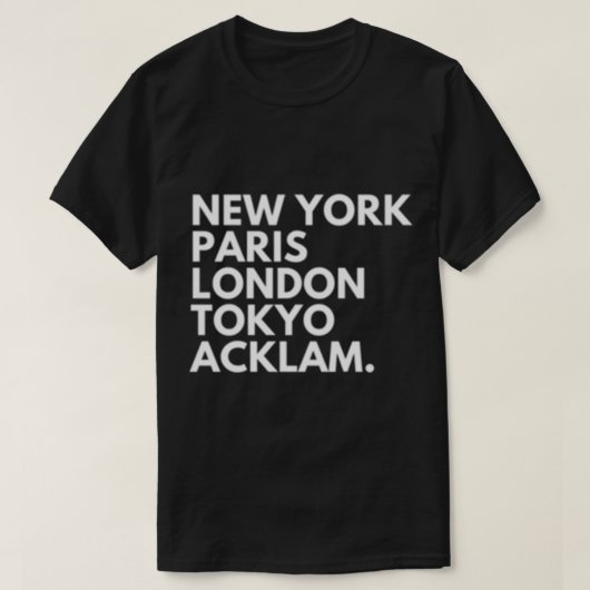 New York Paris London Tokyo Middlesbrough Boro T-shirt (Design voorkant)