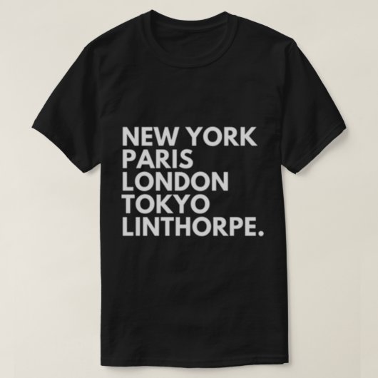 New York Paris London Tokyo Middlesbrough Boro T-shirt (Design voorkant)