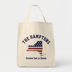 New York   Patriotic USA Flag   Jouw tekst of stad Tote Bag