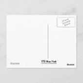 New York Pattern Dark Grey Briefkaart (Achterkant)