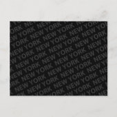 New York Pattern Dark Grey Briefkaart (Voorkant)