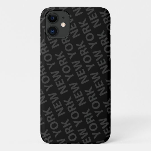 New York Pattern Dark Grey Case-Mate iPhone Case (Achterkant)