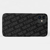 New York Pattern Dark Grey Case-Mate iPhone Case (Achterkant (horizontaal))