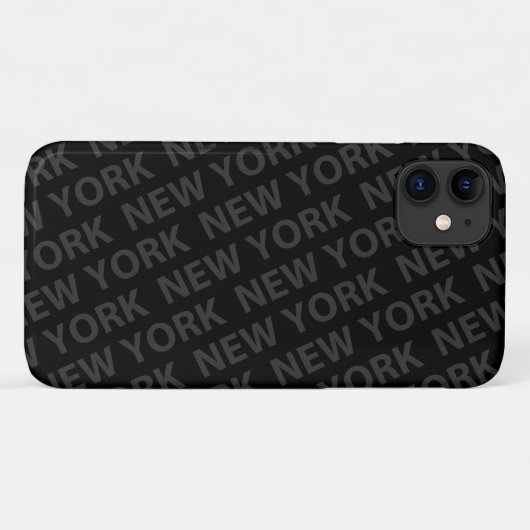 New York Pattern Dark Grey Case-Mate iPhone Case (Achterkant (horizontaal))