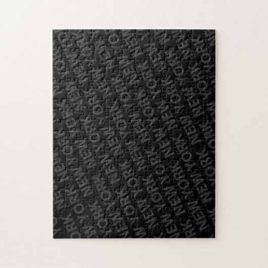 New York Pattern Dark Grey Legpuzzel (Verticaal)