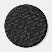 New York Pattern Dark Grey Magneet (Voorkant)