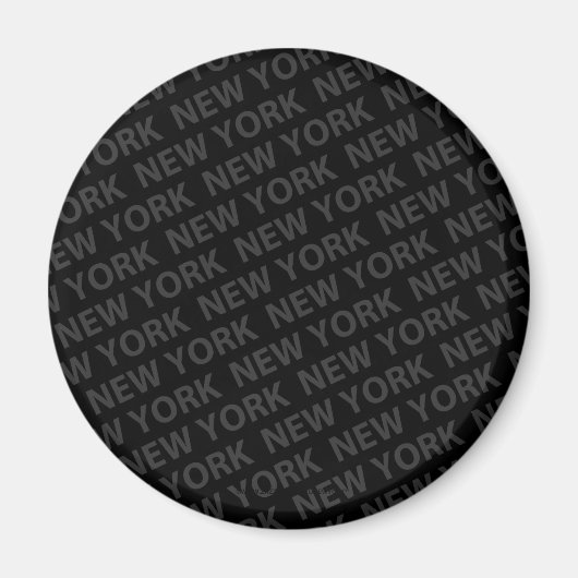 New York Pattern Dark Grey Magneet (Voorkant)