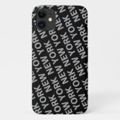 New York Pattern Gray Case-Mate iPhone Case (Achterkant)