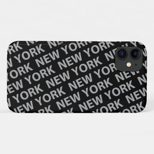 New York Pattern Gray Case-Mate iPhone Case (Achterkant (horizontaal))