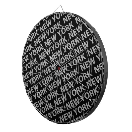 New York Pattern Gray Dartbord (Voorkant Rechts)
