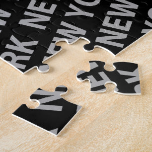 New York Pattern Gray Legpuzzel