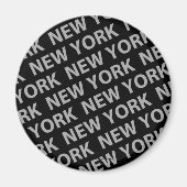New York Pattern Gray Magneet (Voorkant)