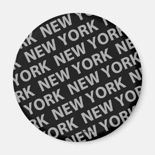 New York Pattern Gray Magneet (Voorkant)