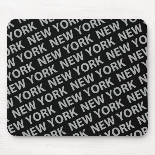 New York Pattern Gray Muismat (Voorkant)