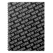 New York Pattern Gray Notitieboek (Voorkant)