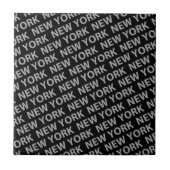 New York Pattern Gray Tegeltje (Voorkant)
