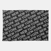 New York Pattern Gray Theedoek (Horizontaal)