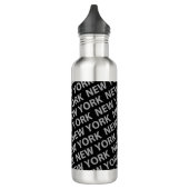 New York Pattern Gray Waterfles (Links)