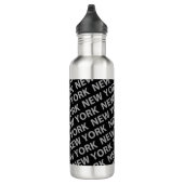 New York Pattern Gray Waterfles (Rechts)