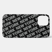 New York Pattern Grey Hoesje-Mate iPhone Case (Achterkant (horizontaal))