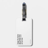 New York Pattern White Bagagelabel (Achterkant verticaal)