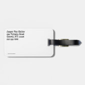 New York Pattern White Bagagelabel (Achterkant horizontaal)