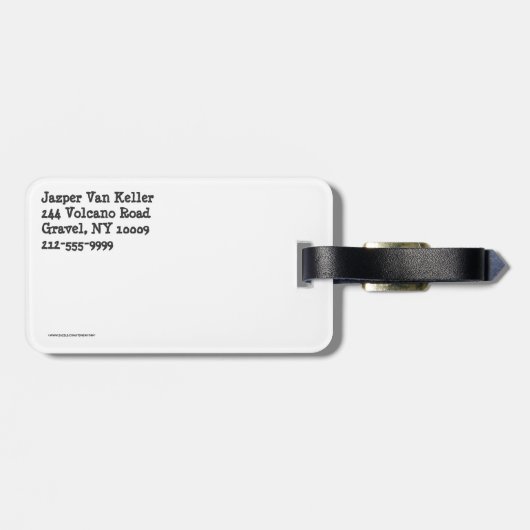 New York Pattern White Bagagelabel (Achterkant horizontaal)