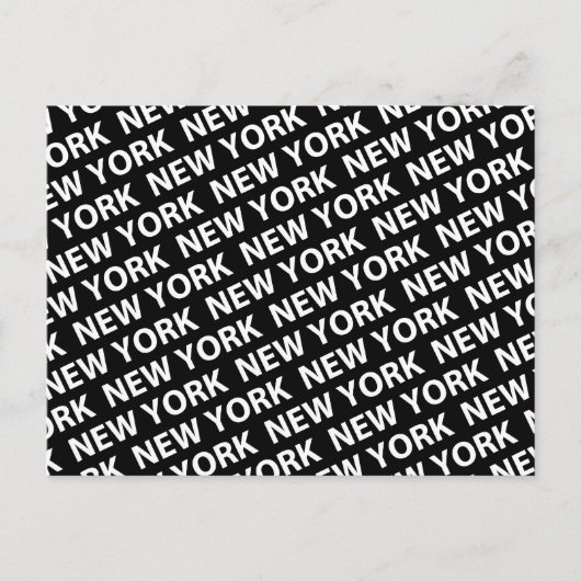 New York Pattern White Briefkaart (Voorkant)