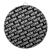 New York Pattern White Dartbord (Voorkant)