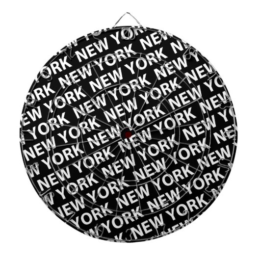 New York Pattern White Dartbord (Voorkant)
