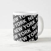 New York Pattern White Grote Koffiekop (Voorkant rechts)