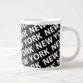New York Pattern White Grote Koffiekop (Rechts)